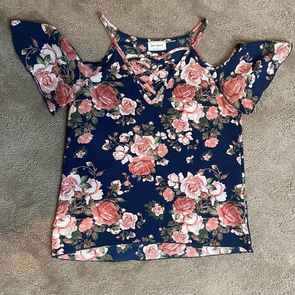 Off Shoulder Floral Top - Picture 1 of 4